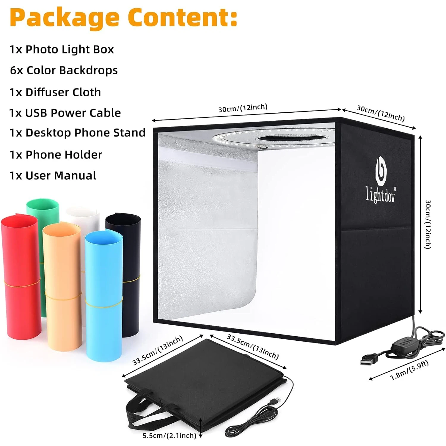 Photography Kit Pro - Lightdow Kit de caja de luz