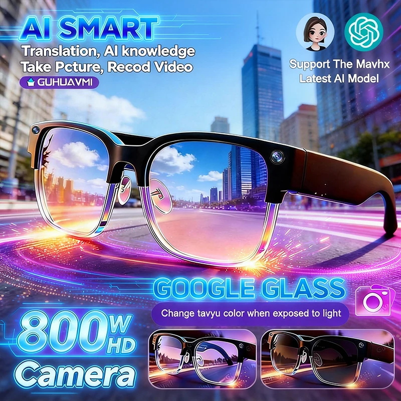 Photography With Ai - Gafas Inteligentes con Cámara de 800W