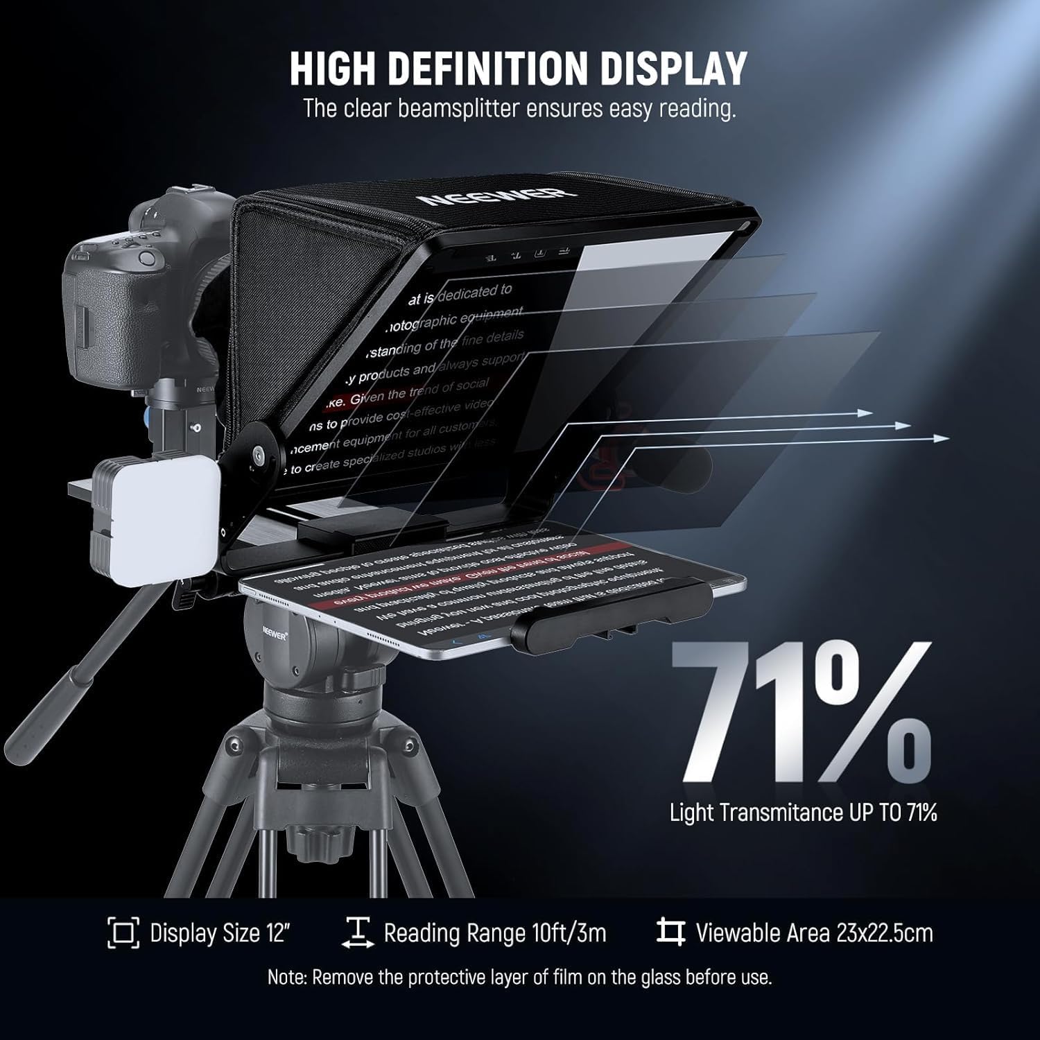 Teleprompter para tabletas iPa - Camera Cold Shoe reseña y precio