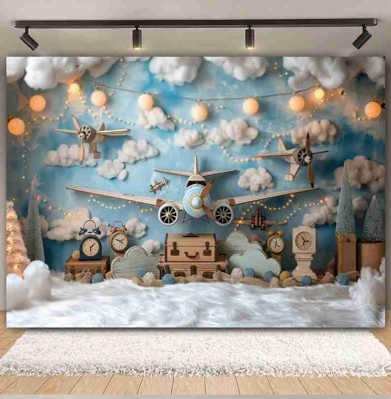 Fondo de avión con globos de a - Photography Mapped reseña y precio