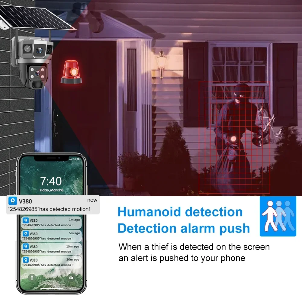 Cámara V380 4K con 3 Pantallas - Photography With Ai reseña y precio