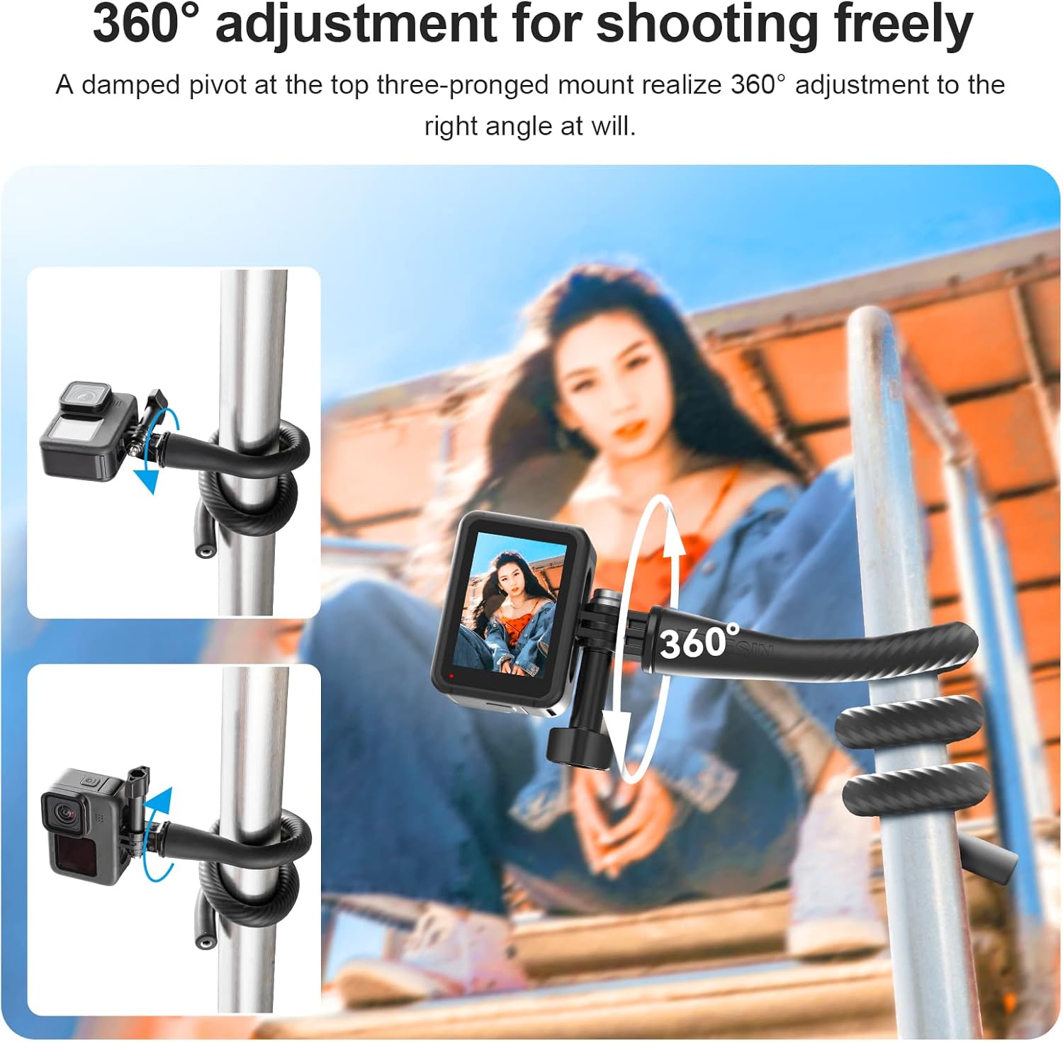 Soporte Flexible TELESIN para  - Insta360 Camera Go 3 reseña y precio