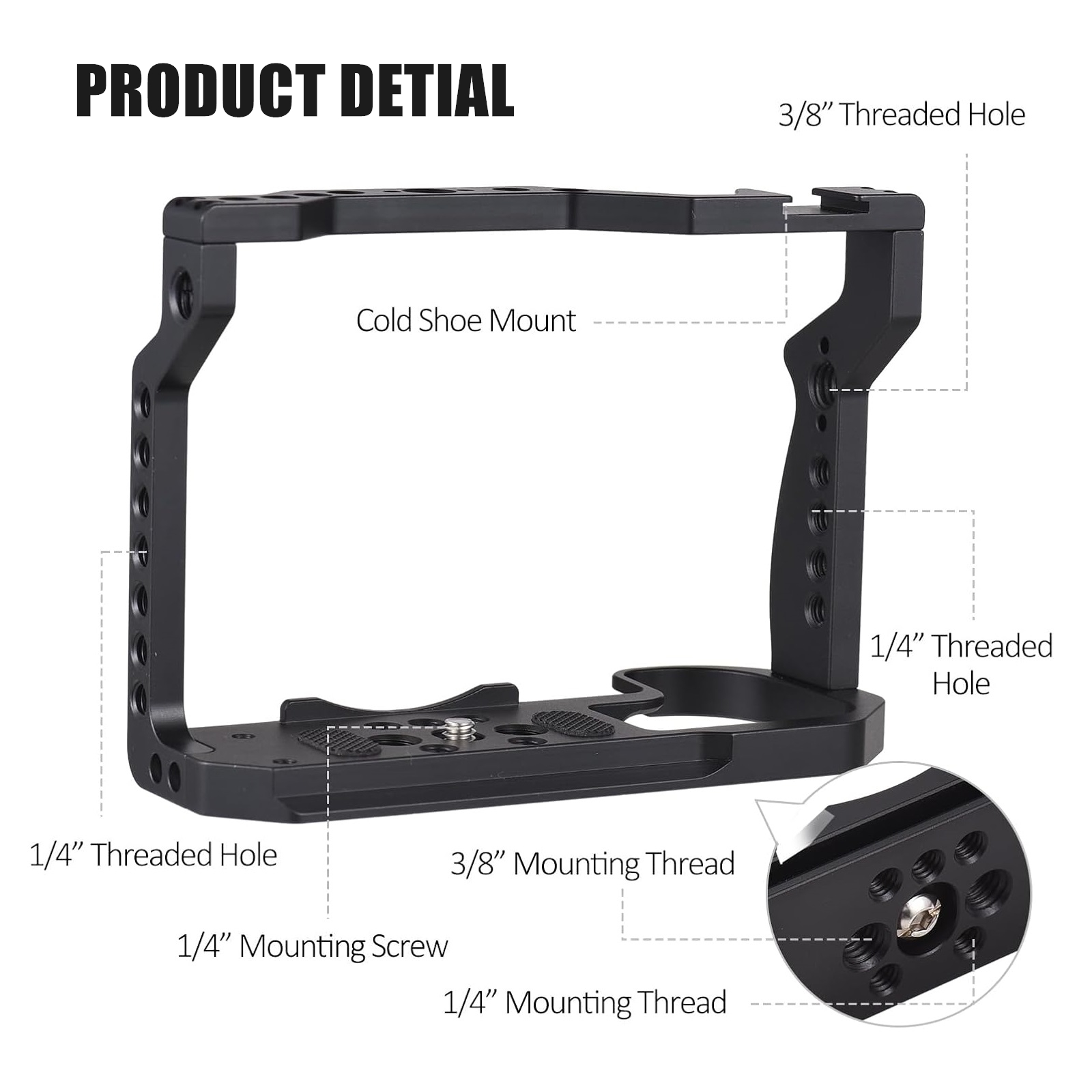 Compatible con jaula para cáma - Camera Cold Shoe reseña y precio